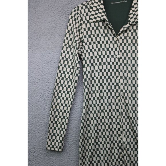 Abercrombie & Fitch Long Sleeve Button Up Bodycon Dress-Size Small-Lined - Picture 5 of 11